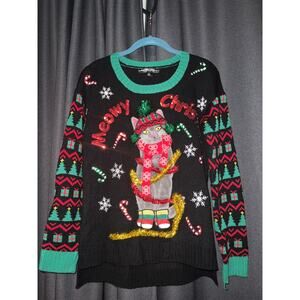 Ugly Christmas Sweater Xmas Size Small Cat
